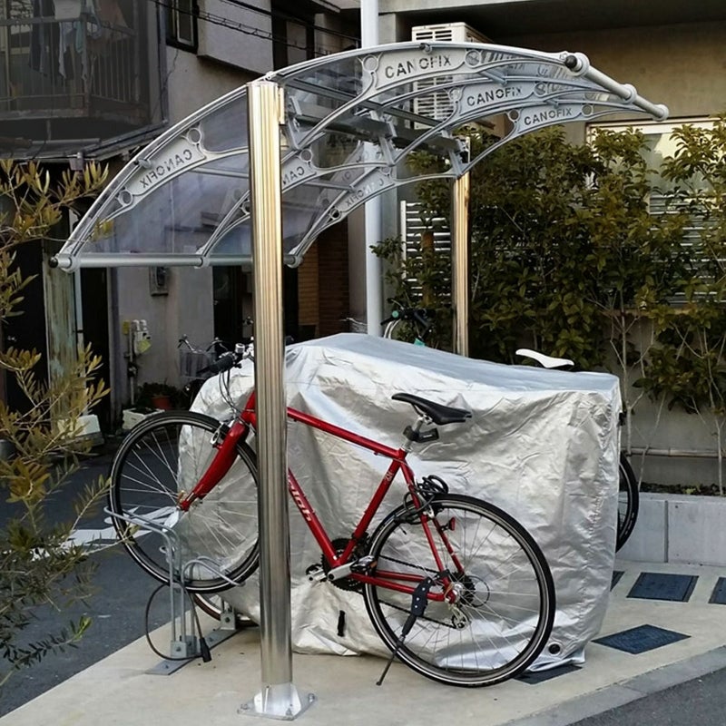 バイク置き場や自転車置き場にご使用いただける大型屋根