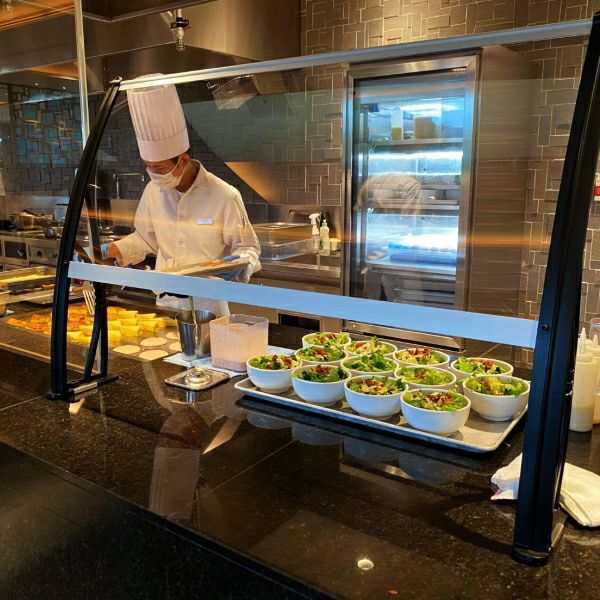 ホテルビュッフェ用飛沫防止パーテーションヒサシールド